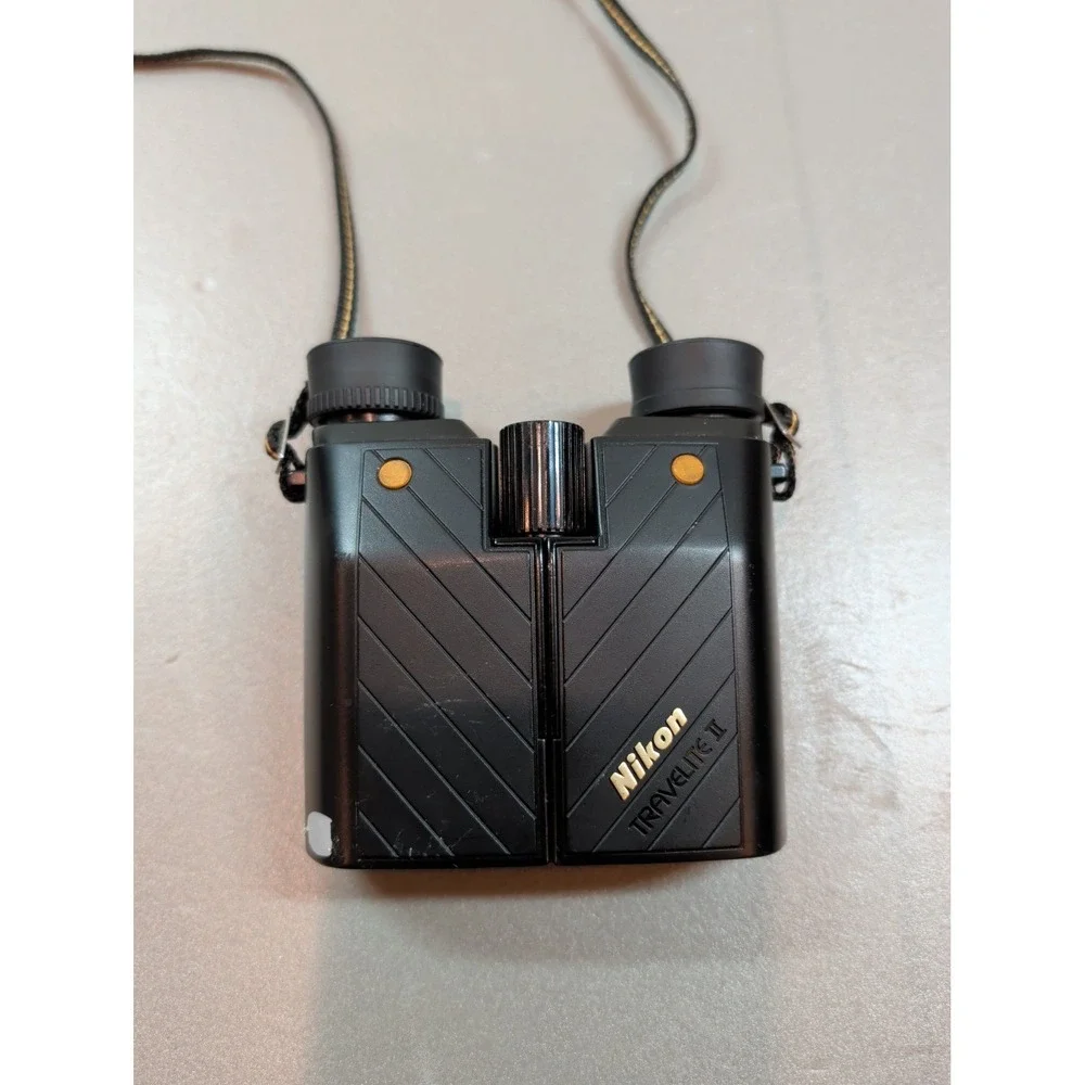 Nikon Travelite II Binoculars Black Compact Vintage with Nikon Japan Case